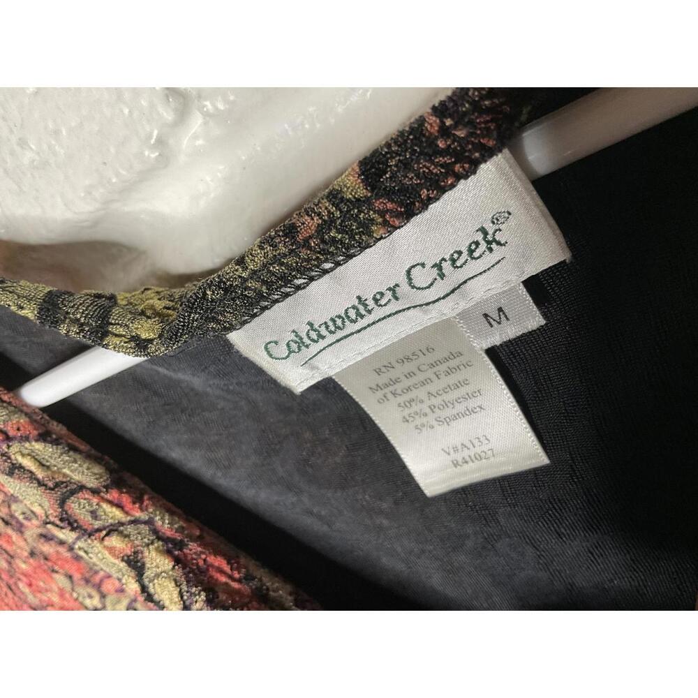 < Vintage Coldwater Creek Multi-Colored Floral Top > - Picture 2 of 3